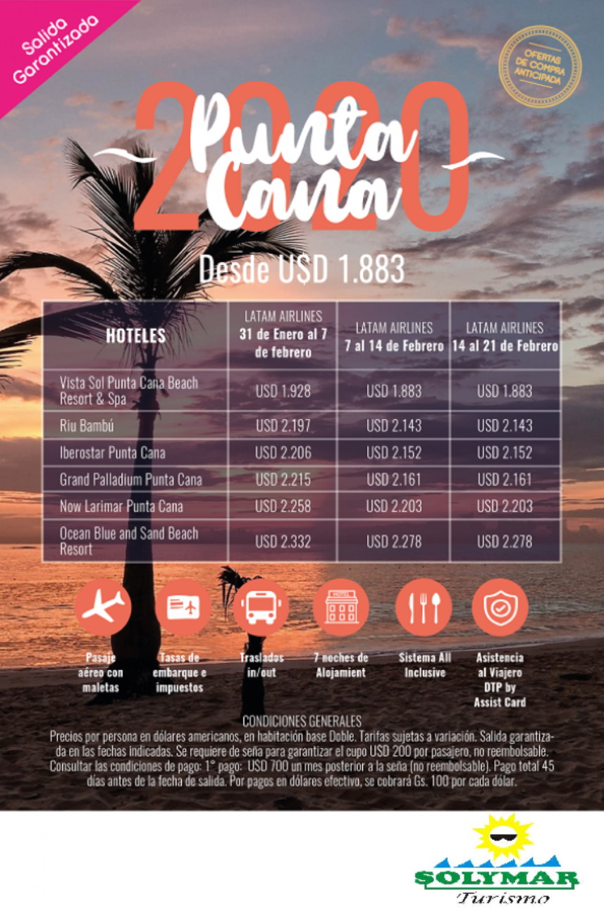 Punta Cana 2020 Solymar Turismo